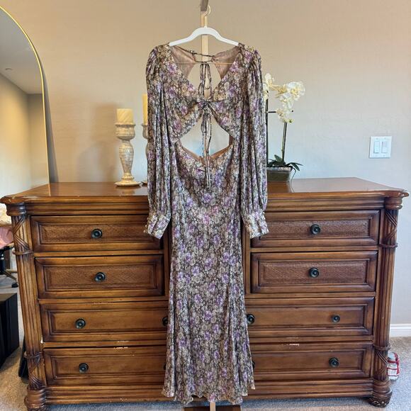 For Love & Lemons Wynne Maxi Dress NWT Size M – Romantic Purple Statement - Picture 6 of 10